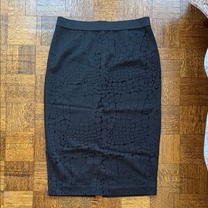 Alfani Textured Black Pencil Skirt